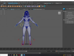 Cyber punk futurist sci fi Girl 3D 模型