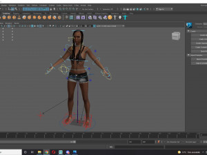 Realistic black female rigged game ready 3D Модель