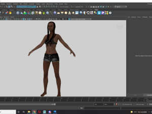 Realistic black female rigged game ready 3D Модель