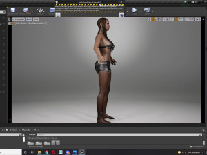 Realistic black female rigged game ready 3D Модель