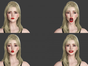 Asian Woman Rigged Game Ready Modelo 3D