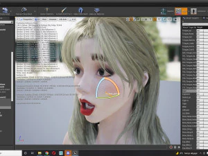 Azjatka uzbrojona w grę gotową Model 3D