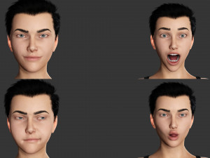 Cartoon Woman Ready 3D Model