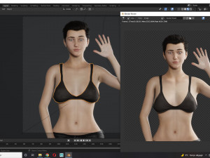 Cartoon Woman Ready 3D Model