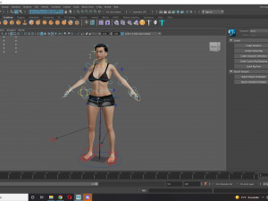 Cartoon Woman Ready 3D Model