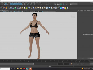 Cartoon Woman Ready 3D Model
