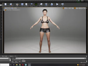 Cartoon Woman Ready 3D Model