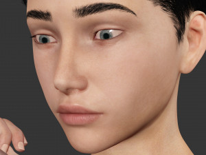 Cartoon Woman Ready 3D Model