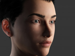 Cartoon Woman Ready 3D Model
