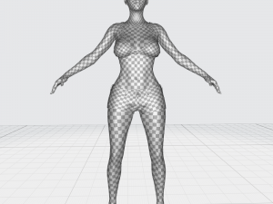 Cartoon Woman Ready 3D Model