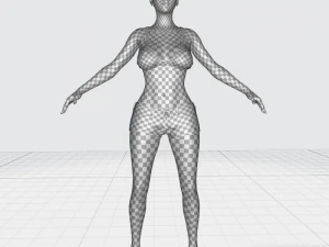 Cartoon Woman Ready 3D Model