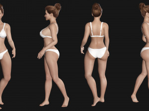 Realistic Latina Woman Game Ready 3D 模型