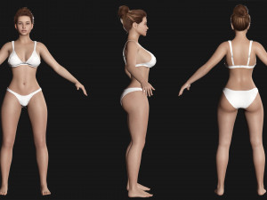 Realistic Latina Woman Game Ready 3D 模型