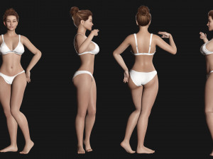 Realistic Latina Woman Game Ready 3D 模型