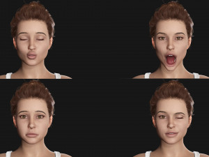 Realistic Latina Woman Game Ready 3D 模型