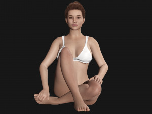Realistic Latina Woman Game Ready 3D 模型