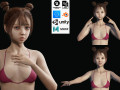 Realistic Girl teenager Low-poly 3D 模型
