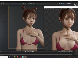 Realistic Girl teenager Low-poly 3D 模型