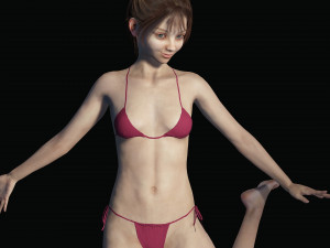 Realistic Girl teenager Low-poly 3D 模型