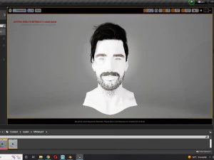 Realistic Hair Beard brows mustache p6 3D Model