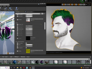 Realistic Hair Beard brows mustache p6 3D 모델