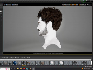 Realistic Hair Beard brows mustache p7 Model 3D