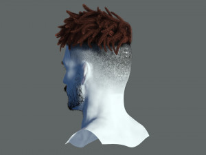Realistic Hair Beard brows mustache p8 Dread Modelo 3D