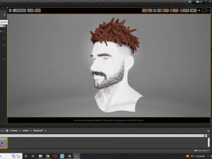 Realistic Hair Beard brows mustache p8 Dread Modelo 3D