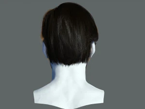 Realtime hair man Polygone Hairstyle 3D Model