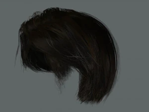 Realtime hair man Polygone Hairstyle 3D Model