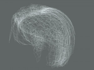 Realtime hair man Polygone Hairstyle 3Dモデル