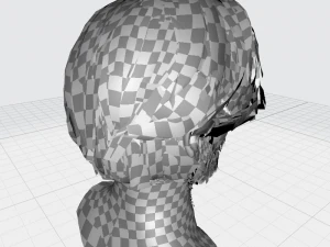 Realtime hair man Polygone Hairstyle 3D Model