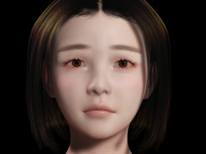Japanese woman Girl Game Ready Modelo 3D