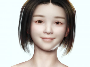 Japanese woman Girl Game Ready Modelo 3D