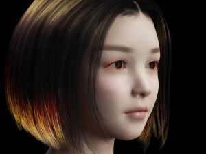 Japanese woman Girl Game Ready Modelo 3D