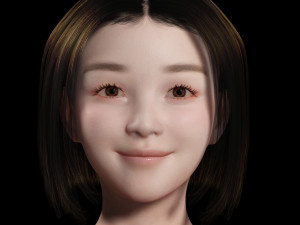 Japanese woman Girl Game Ready Modelo 3D