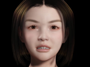 Japanese woman Girl Game Ready Modelo 3D
