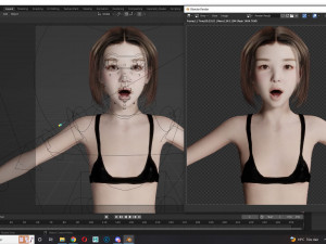 Japanese woman Girl Game Ready Modelo 3D