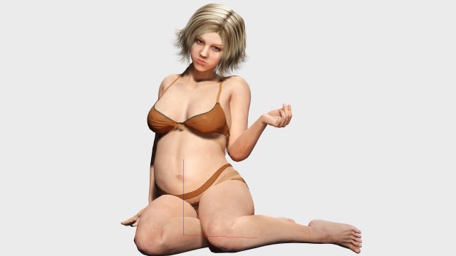 Pregnant woman naked and clothed Low-poly 3D Model in Woman 3DExport