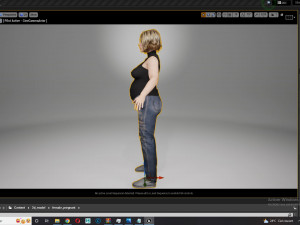 Pregnant woman and clothed Low-poly 3D-Modell