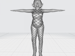 Pregnant woman and clothed Low-poly 3D-Modell