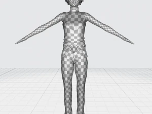 Modular Asian Girl Game Ready 3D Model