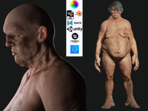 Female troll naked Ready Modelo 3D