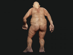 Female troll naked Ready Modelo 3D