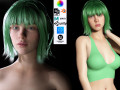 Billie Eilish game ready and clothed 3D 模型