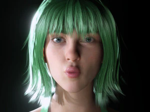 Billie Eilish game ready and clothed 3D Model