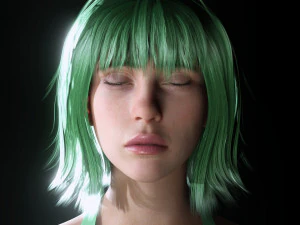Billie Eilish game ready and clothed 3D Model