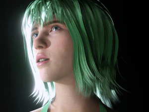 Billie Eilish game ready and clothed 3D Model