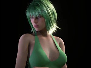 Billie Eilish game ready and clothed 3D Model