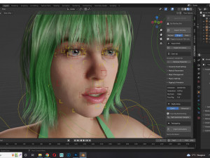 Billie Eilish game ready and clothed 3Dモデル